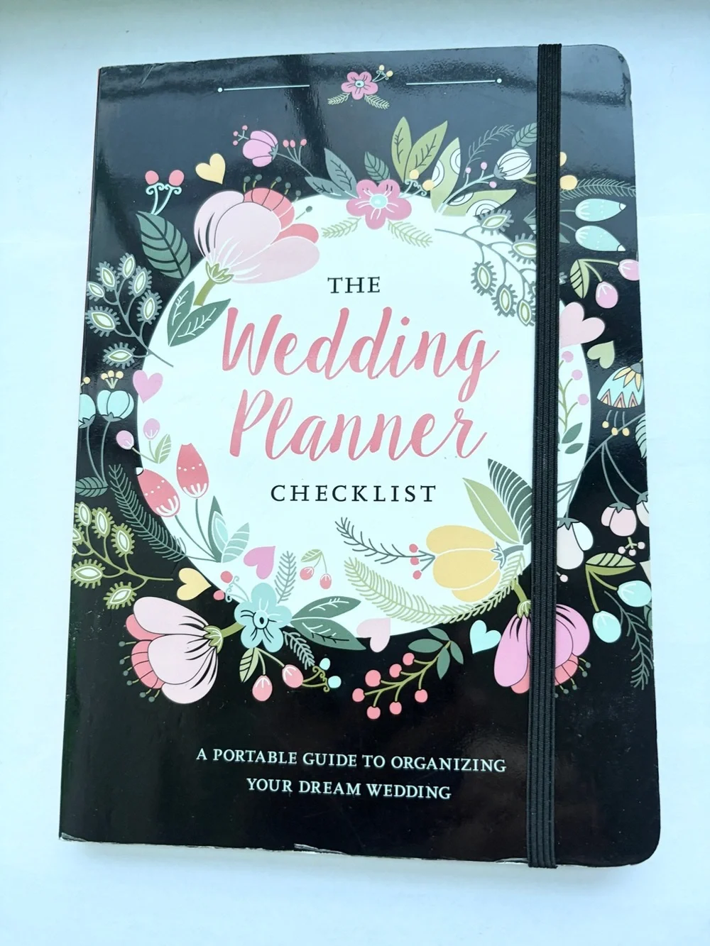 Brand New The Wedding Planner Checklist Floral Hardcover Planner - Black & Pink